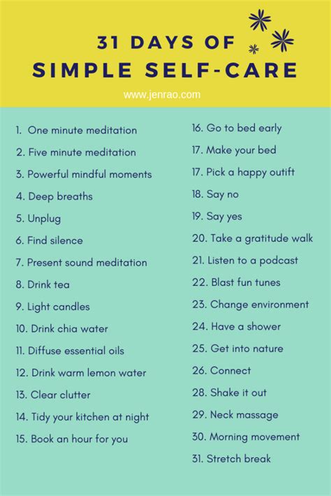 31 Simple Self Care Tips Easy Manageable And Life Changing Practices