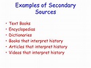 PPT - Primary and Secondary Sources PowerPoint Presentation - ID:2242988