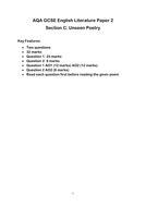 A comprehensive list of gcse maths past papers to practice your exam question answers and highlight revision topics you need to work on. AQA GCSE English Literature Specimen Paper 2 Section C Unseen Poetry Example Answer | Teaching ...