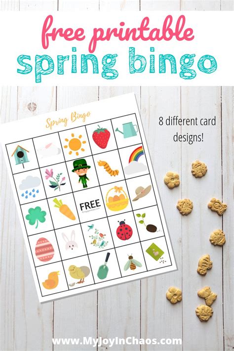 Free Printable Spring Bingo My Joy In Chaos Printable Bingo Cards