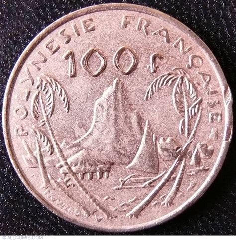 100 Francs 1998 French Territory 1967 2000 French Polynesia Coin