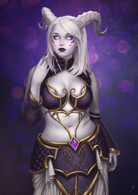 Teleri By JuneJenssen Warcraft Art World Of Warcraft Draenei Female