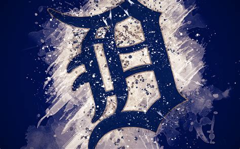 Download Wallpapers Detroit Tigers 4k Grunge Art Logo American