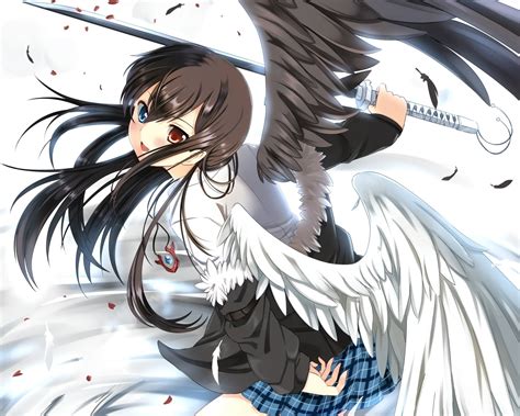 Anime Girl White Angel Hd Wallpaper Hohomiche