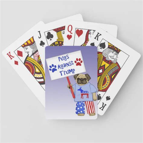 Pugs Against Trump Playing Cards Zazzle