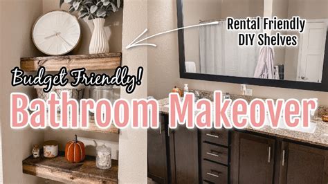 Extreme Diy Small Bathroom Makeover Rental Friendly Satisfying Before And After Shots Youtube