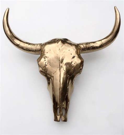 Beautiful Painted Metallic Gold Bronze Faux Cow Skull Sizes Etsy Cow Skull Gold Metal Bronze