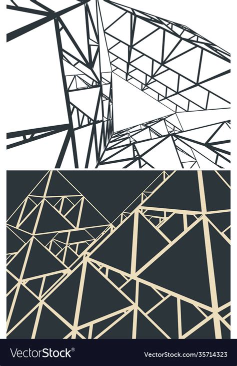 Abstract Geometric Structure Royalty Free Vector Image