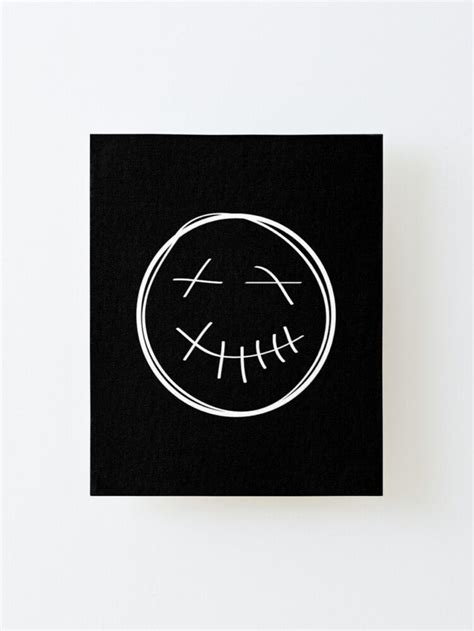 Travis Scott Smiley Face Mounted Print By Savagegear Smiley Face