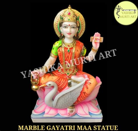 multicolor marble gayati maa statue for temple size 12 inch to 60 inch at rs 35000 in jaipur