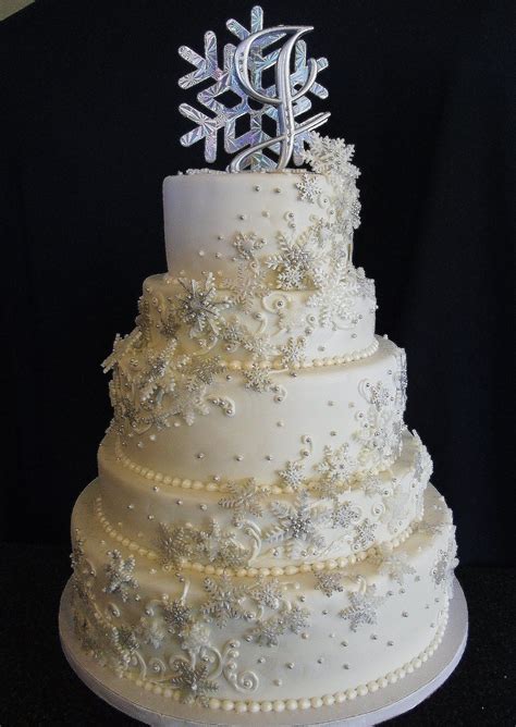Winter Wedded Bliss — Round Wedding Cakes Winter Wonderland Wedding