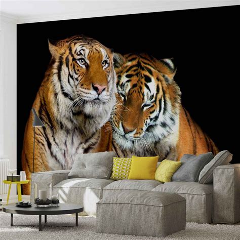 Giving depth to a surface is the challenge that often arises when choosing a wallpaper. Fototapete, Tapete Tiger Tiere Paar bei EuroPosters