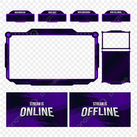 Twitch Overlay Vector Hd Images Live Steaming Overlays Template For