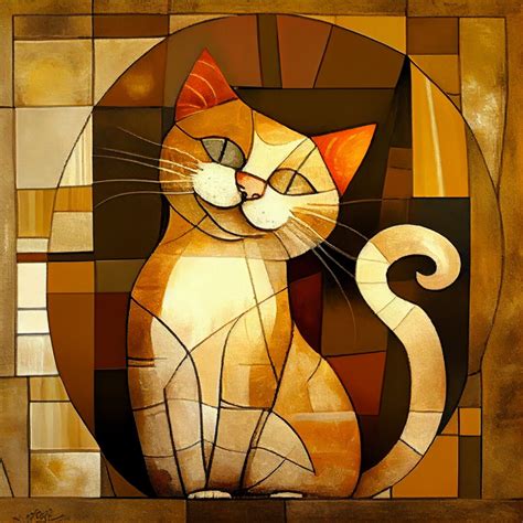 Picasso Cubism Cat Art Print Perfect T For Cat And Art Etsy