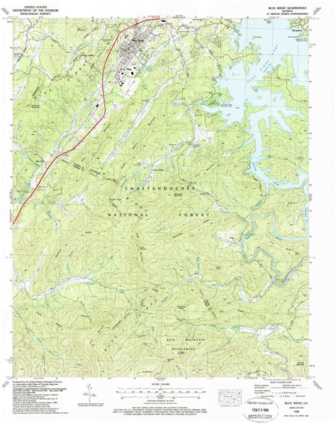 Yellowmaps Blue Ridge Ga Topo Map 124000 Scale 75 X 7