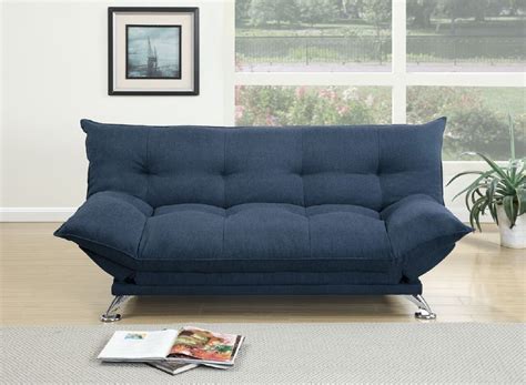 I absolutely love my new futon! Navy Blue Fabric Adjustable Sofa Bed Futon with Flip-up ...