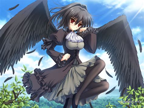Anime Girl With Wings And A Sword Kanji Anime Manga Characters Actors Pictures