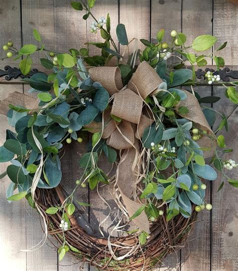 Front Door Wreath Greenery Wreath Wreath Great For All Year Round