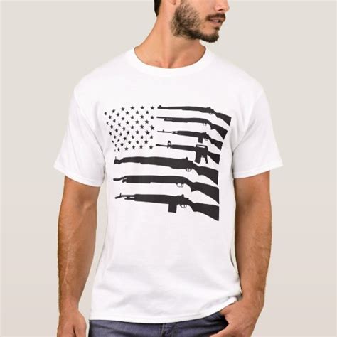 American Flag Guns Patriotic Usa Pride Gun Rights T Shirt