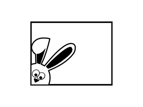 Bunny Svg Easter Svg Peeking Bunny Rabbit Svg Easter Cartoon Svg Blank