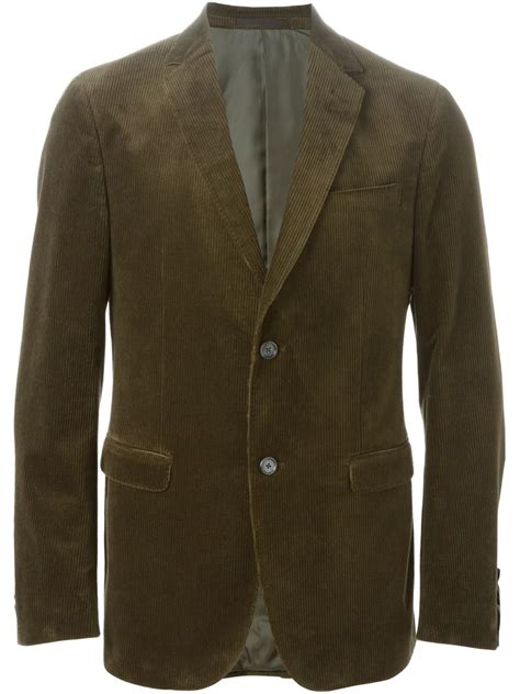 Lyst Z Zegna Corduroy Blazer In Green For Men