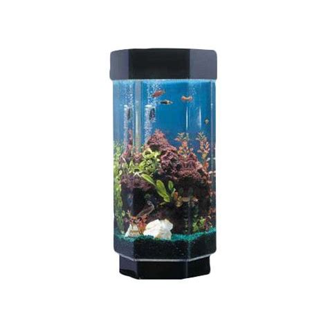Midwest Tropical Fountain Aqua 15 Gallon Scape Hexagon Aquarium Kit