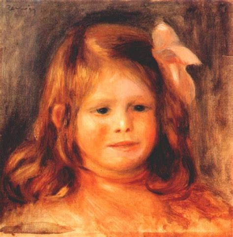Girl With A Pink Ribbon Pierre Auguste Renoir