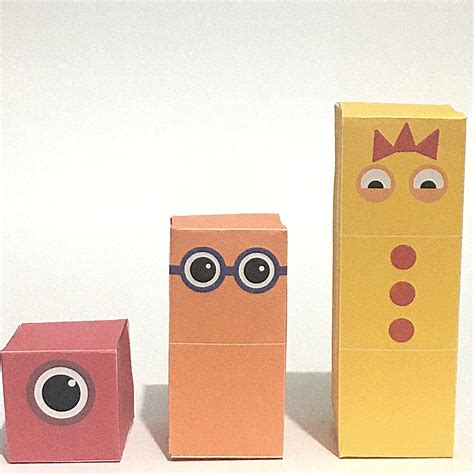 Numberblocks Free Printable Paper Toy Template Paper Toy Printable