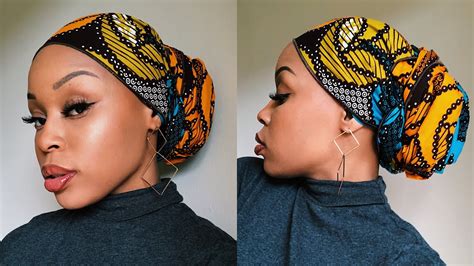 Quick And Easy Low Bun Headwrapturban Tutorial Short Hair And Twa