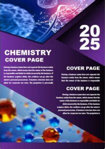 Free Editable Chemistry Cover Pages Template Design In Ms Word