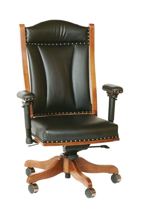 Desk Chair Amish Solid Wood Office Chairs Kvadro Furniture