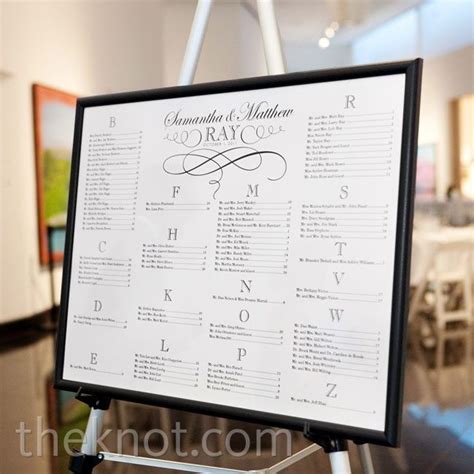 Have the number placed in a clear decorative bag or such with the name of the guest on the label. wedding table assignments board | Poster table assignment ...