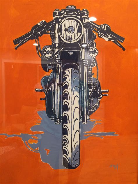 Cafe Racer By M Harris Motorcycle Artwork Motorcycle Posters Cafe