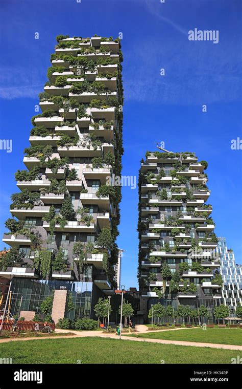 Italy City Of Milan Project Bosco Verticale Vertical Forest High