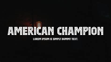 Font American Champion Download And Install On The Web Site