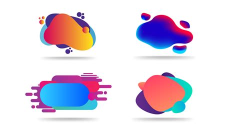 Collection Of Abstract Geometric Templates With Liquid Shapes 955337