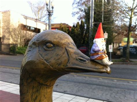 Goose And Gnome Goose Hollow Portland Oregon This Goose Statue Is At