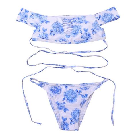 Buy 2019 Sexy Women Bandage String Thong Bikinis