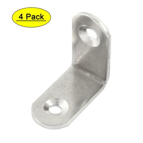 4pcs 2 Hole Round End 90 Degree Stainless Steel Corner Brace Angle