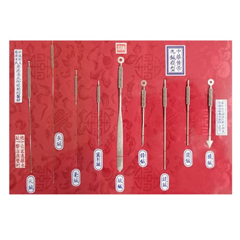 9 Pcs Ancient Acupuncture Needles Display Acudepot