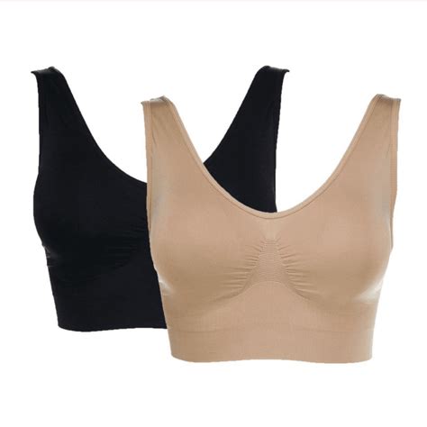 Rhonda Shear Ahh Bra Pack With Removable Pads In Black Nude Small My