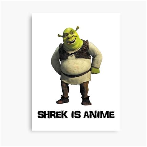 Shrek Is Anime Canvas Print For Sale By Willnofriends Redbubble