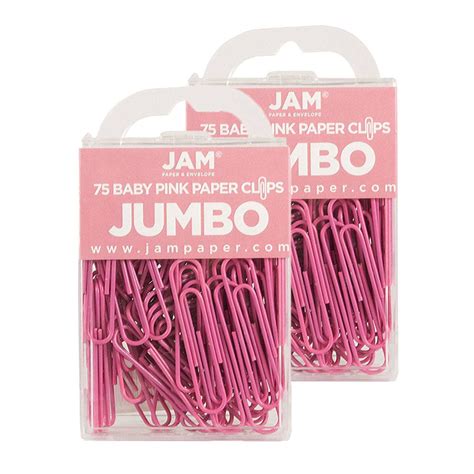 Jam Jumbo Paper Clips Pink Packs Of Large Walmart Com