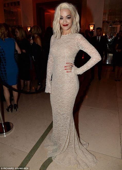 Rita Ora Parades Her Hourglass Curves In A Striking Fishtail Lace Gown