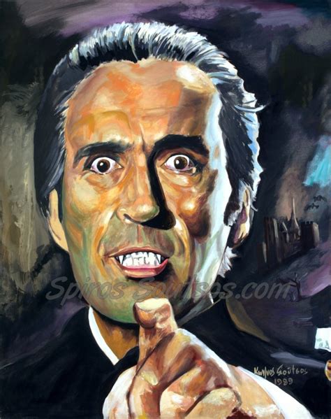 Christopher Lee Horror Of Dracula 1958 Portrait Painting Movie Poster