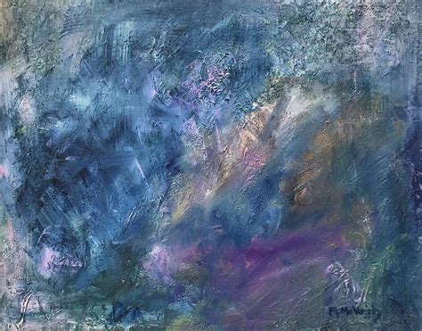 Winter Abstract Painting By Marita Mcveigh