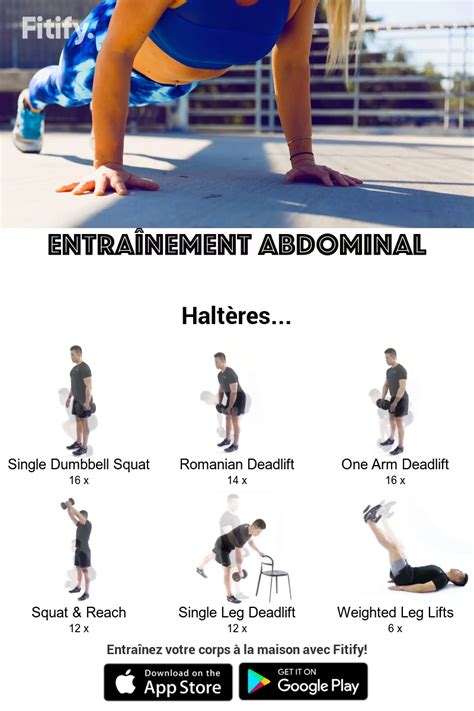 Dieses training ist das erste workout aus unserem funktionalen online home workout. Entraînement abdominal Haltères... Exercices pour bâtir de ...