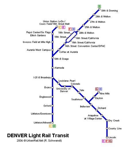 Denver Subway Map For Download Metro In Denver High Resolution Map