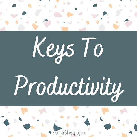 Keys To Productivity Board Cover In 2021 Break Bad Habits