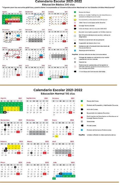 Sep Publica Calendario Escolar 2021 2022